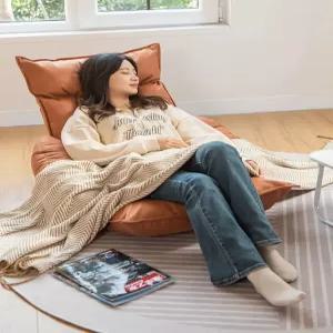 카라멜 오렌지 인용 각도 조절 소파 의자 좌식 샌들 숄더 루이보스 리프트 에어 우먼스