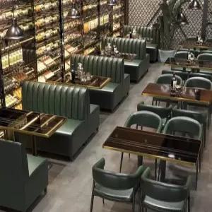 카페 매장 2인 레트로 소파 업소용 가죽소파 3인 업소 좋은 북유럽 패브릭 테이블 엔틱