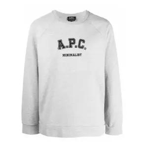 A.P.C MUST IT_아페쎄 로고 프린팅 맨투맨 그레이 COESM H27683 PLB