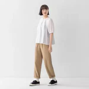 [무인양품] 여성 워싱 코튼 이지 팬츠 BE1W5A6S