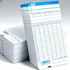 출퇴근카드 출근기록지 타임체크 카드 출근체크기 소모품 근태관리 출퇴근기 기록용지