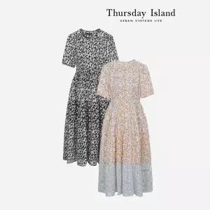 [Thursday Island] 패턴 믹스 롱 원피스(T244MOP234W)