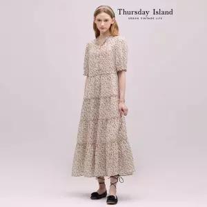 [Thursday Island] 프릴단 롱 쉬폰원피스(T244MOP243W)