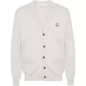 24FW 메종키츠네 볼드 폭스헤드 그레이 울 가디건 MM00509KT1036 H120