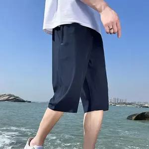 남성 쿨링 반바지 아이스 밴딩 5부 남성 여름 바지 무릎 트레이닝 기능성