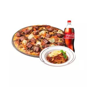 [도미노피자] (오리지널)와일드 와일드 웨스트 스테이크 피자 L + 뉴치볼 +  콜라 1.25L
