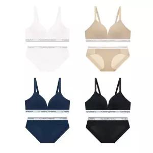 코데즈컴바인 CODES COMBINE INNERWEAR 톤온톤 컬러밴딩 노와이어 브라팬티세트 - 4Colors CCWRPB52SET 320