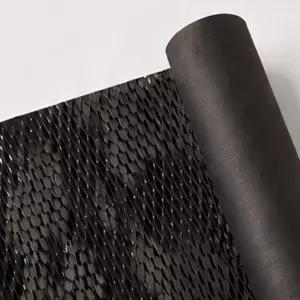 종이완충재 종이뽁뽁이 롤크라프트지 친환경포장재 포장지 시트지 490mm×500mm 100매 블랙 색상