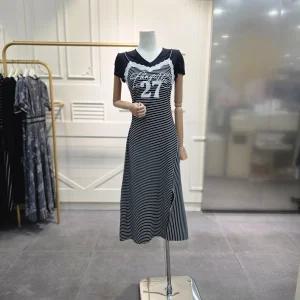 배색 레이스 반팔 원피스 ES2OOP53SRCA 750677