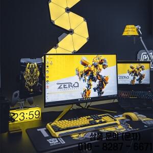 트랜스포머 범블비 게임용 키보드 KG8104 로봇 노란색 RGB 백라이트 레드 스위치 유선 기계식
