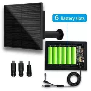 4W 태양 패널 방수 USB/TypeC 출력 5V 충전 설치 18650 배터리 LED 또는 원격 센서용 야외용