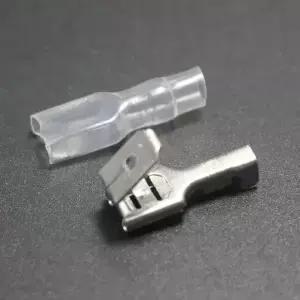 10 세트 4.8mm / 6.m 압착 단자 스플라이스 남성 여성 2 in 1 스페이드 커넥터 케이블용 케이스