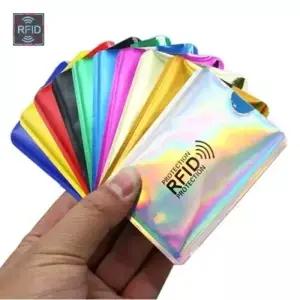 10pcs Rfid 신용 카드 홀더 차단 리더 차단기 은행 수호자 차폐 가방 다채로운 방지 케이스