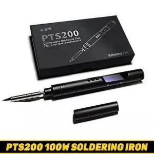 휴대용 스마트 미니 전기 납땜 다리미 100W 고속 가열 스테이션 범용 PTS201 TS101 팁
