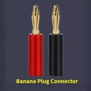 4mm 바나나 커넥터 플러그 남성 플라스틱 쉘 오디오 잭 스피커 터미널 DIY 뮤지컬 케이블 블랙 레드 소비자