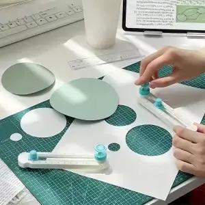 360 조정 가능한 원형 커터 완벽한 종이 절단을 위한 정밀 스크랩북 도구 공예 매니아 사무실에 이상적