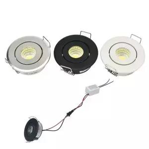 12V 3W 미니 COB 천장 조명 쇼케이스 쥬얼리 캐비닛 LED 스포트 라이트 컷 아웃 홀 4045mm