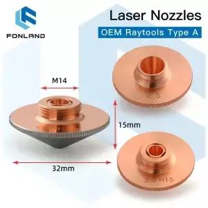 Fonland Raytools 섬유 절단기용 노즐 직경 32mm H15 구경 0.86.0 단일 및 이중 레이어 용접 10 개