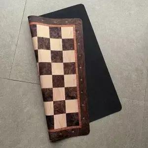 대형 52cm/20.5인치 챔피언십 게임용 체스판 접이식 및 롤러블 소프트 고무 체커 보드