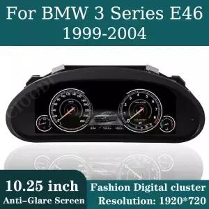 BMW 3 시리즈 E46용 10.25인치 LCD 디지털 계기판 (대시보드 주행거리계 속도계 버추얼 콕핏 클러스터