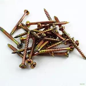 접시머리 3.8x55mm 천연색 레일 꺽쇠  목공 목재 직결피스 평두 평평한 나사못