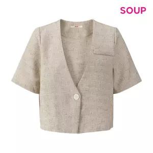 [롯데백화점]SOUP V넥 원버튼 썸머 보카시 자켓 S65JK03
