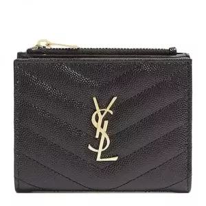 생로랑 MUST IT_SAINT LAURENT 26SS 575879 BOW01 1000 모노그램 지퍼 반지갑)