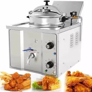 튀김기 스테인리스 스틸 16L 조리대 전기 압력 3000W 타이머 및 가변 온도 조절기 포함 프라이드 치킨