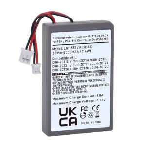 2개 LIP1522/KCR1410 3.7V 2000mAh PS4/PS4 FR Dualshock 4 V1 플레이스테이션 게임 패드용 충전식 리튬 이