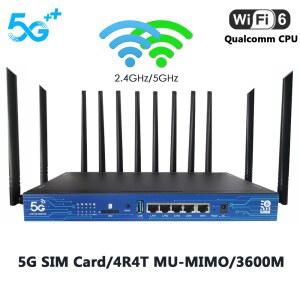 유심공유기 SIM 카드 5G 라우터, 퀄컴 CPU DDR4, 스마트 메쉬 리피터, 인터넷, 5GHZ, 1GB MUMIMO 4T4R 0, 3600MBPS, OPENWRT WIFI6, 안테나, USB3