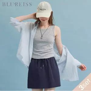 [블루레이스] [3SET]시스루 블라우스+나시+스커트_B6M3BL6161