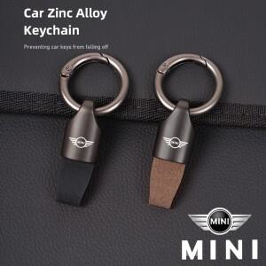 레이저 자동차 배지 키체인 로고 키링 액세서리 BMW 미니 웍스 쿠퍼 F54 F55 F56 F57 F60 R50 R52 R53 R55