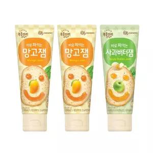 복음자리 바로 짜먹는 망고잼 200g +사과버터잼 100g (총3개)