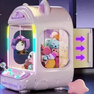 DIY 자동 인형뽑기 기계 용 동전 작동식 미니 크레인 게임기 크리스마스 선물용 음악 포함