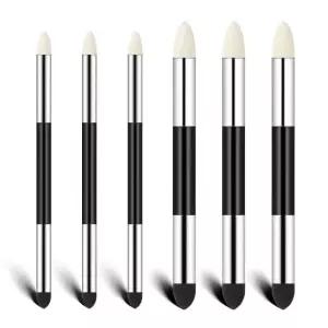 아티스트 블렌딩 스펀지 펜 6pcs 더블 헤드 워셔블 문지르기 브러시 스케치 닦기 재사용 가능한 그루터기 드로잉 아트로 하이라이트 섀도우 디테일 보정 도구 제공