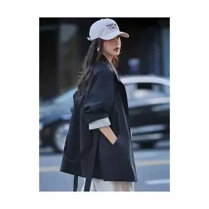 여성용 트렌치 코트 캐주얼 하프 초가을 CH3