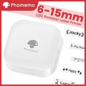 Phomemo Q30 라벨 프린터 열 메이커 P15 D110 기계와 유사 스티커가있는 무선 블루투스