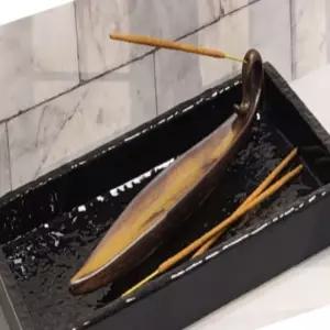 세모소 향초받침판 진열트레이 매장수납홀더 상품꾸밈바닥판 블랙엔티크 30X20CM 1개