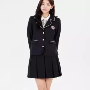 핑크라인 3버튼 블랙 세라복 프레피룩 교복세트