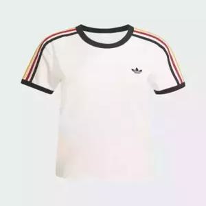 adidas 3-스트라이프 슬림 티셔츠 - 화이트 KE9381