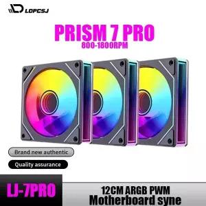LDPCSJ Prism 7 PRO ARGB PC 케이스 팬 120mm 인피니티 미러 디자인 메인보드 조명 동기화 4PIN PWM CPU 쿨