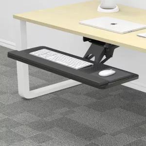 거치대 각도조절 키보드 55x24cm 블랙 검정 게이밍 책상 확장 선반 평면형
