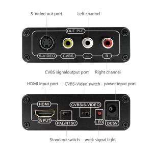 Wii호환star HDMI to AV/S 비디오 컨버터 RCA/SVIDEO+S 스위처 어댑터 1080P HD