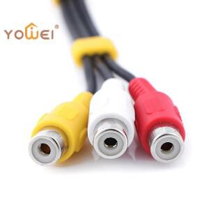 최신 1개입 3.5mm 미니 소형 AUX 남성 스테레오 - 3 RCA 여성 오디오 비디오 AV 어댑터 케이블