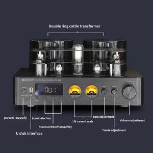 5.0 블루투스 앰프 2x200W 튜브 80dB 하이파이 사운드 광 동축  4-8Ω 스피커  시어터용