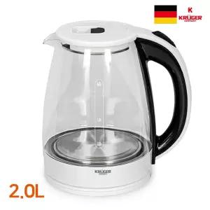 크루거 원터치 전기 포트 KRK-1879 유리 티포트 2L