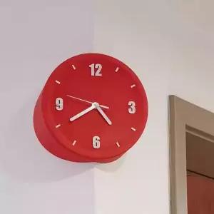 LED 벽시계 인테리어 무소음 디지털 21cm 코너용 미니 소형멀리스트 단색 도파민 스타일 아트 데코 가정용