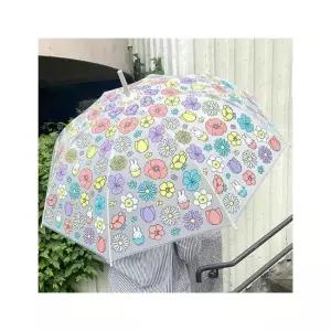 일본 수입 미피 비닐 장우산 60cm (MIF-589B)(컬러풀 플라워)