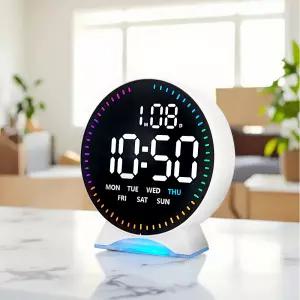 비센드 레인보우 LED 탁상시계 알람 자동밝기 무소음 CK30