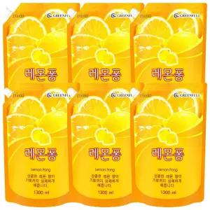 레몬퐁 주방세제 1300ml x 6개